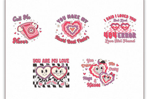 Retro Valentine's Day Sublimation Bundle SVG Shetara Begum 