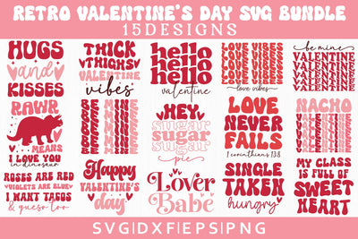 Retro Valentine's Day SVG Bundle SVG Crafty Ideas 
