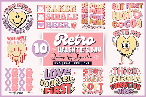 Retro Valentines Day Svg Bundle SVG Regulrcrative 