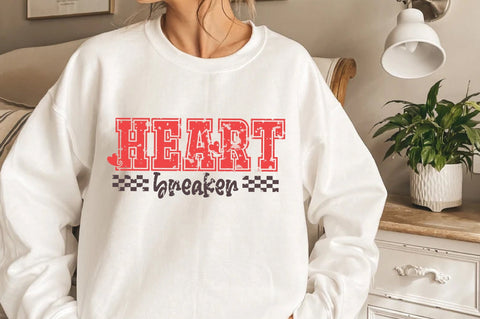 Retro Valentines Day SVG PNG, Heart Breaker Png, Retro Valentine Varsity Png, XOXO Png Shirt Design Png, Anti Valentine's Day Png files SVG Jagonath Roy 