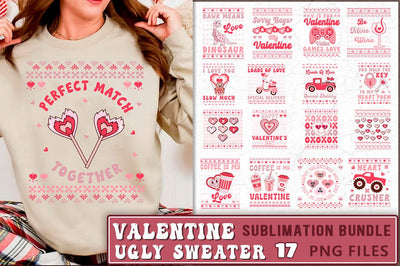 Retro Valentines Ugly Sweater Bundle Sublimation Shetara Begum 