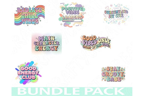 Retro Vaporwave Png Bundle, Aesthetic Mashups Clipart, Good Vibes Only Designs, Main Character Energy Png, Nostalgia Art, Sublimation PNGs SVG TiffsCraftyCreations 