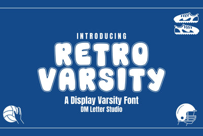 Retro Varsity Font Dm Letter Studio 