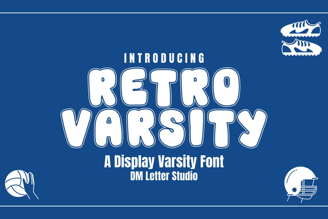 Retro Varsity Font Dm Letter Studio 
