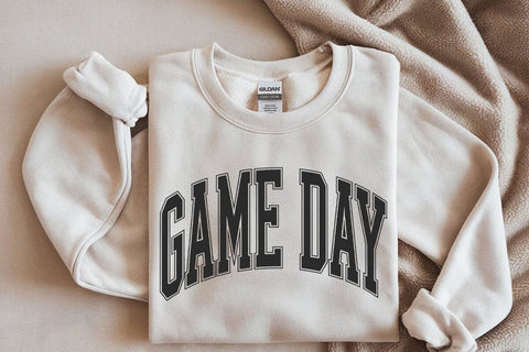 Retro Varsity Game Day SVG PNG: Black and White Design SVG DesignDestine 