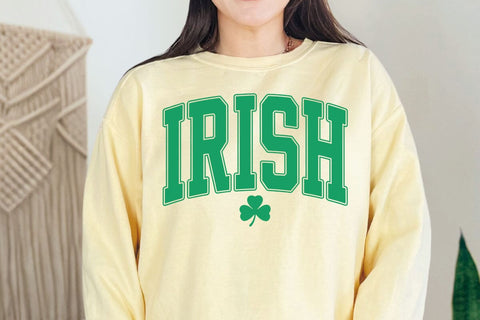 Retro Varsity Irish Clover SVG PNG: St Patrick's Day SVG DesignDestine 