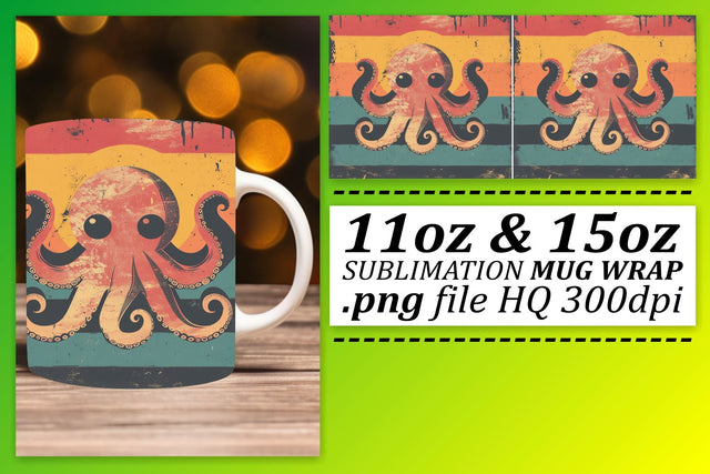 Retro Vibes Animal Pattern Mug Art Sublimation afrosvg 