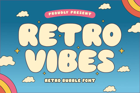 Retro Vibes - Retro Bubble Font Font Masyafi Studio 