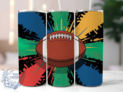 Retro Vintage Football Game Day Tumbler, Vintage Sports Wrap, 20oz Sublimation Wrap, Game Day Cup, Classic Football Design, Old School Athlete Tumbler, Football Fan Gift Sublimation ToriDesigns 