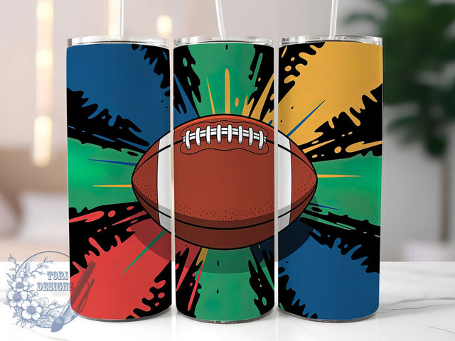 Retro Vintage Football Game Day Tumbler, Vintage Sports Wrap, 20oz Sublimation Wrap, Game Day Cup, Classic Football Design, Old School Athlete Tumbler, Football Fan Gift Sublimation ToriDesigns 