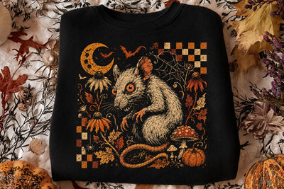 Retro Vintage Halloween Rat PNG Design SVG DesignDestine 