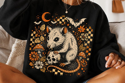 Retro Vintage Halloween Rat PNG Design SVG DesignDestine 