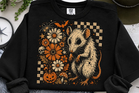 Retro Vintage Halloween Rat PNG Design SVG DesignDestine 