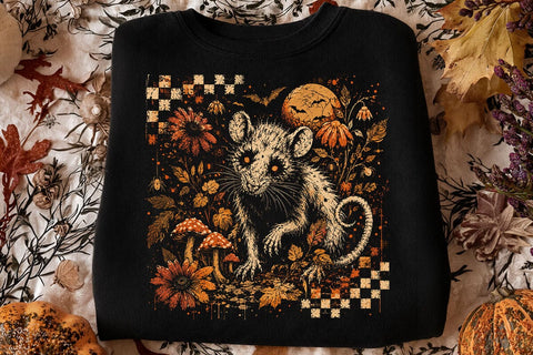Retro Vintage Halloween Rat PNG Design SVG DesignDestine 