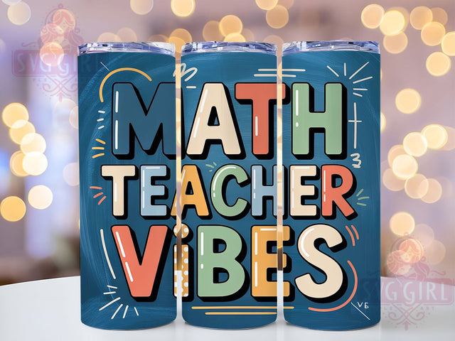 Retro Vintage Math Teacher Tumbler, Vintage Teacher Sublimation Design, Math Classroom Art, 20oz Teacher Tumbler, Whimsical Retro Mug, Stylish Teacher Cup, Fun Math Wrap Sublimation SvggirlplusArt 