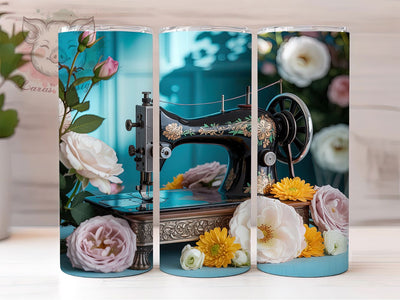 Retro Vintage Sewing Tumbler, Vintage Theme, Crafting Art, Whimsical Style, Nostalgic Design, 20Oz Tumbler, Sublimation Wrap Sublimation Lara' s Designs 