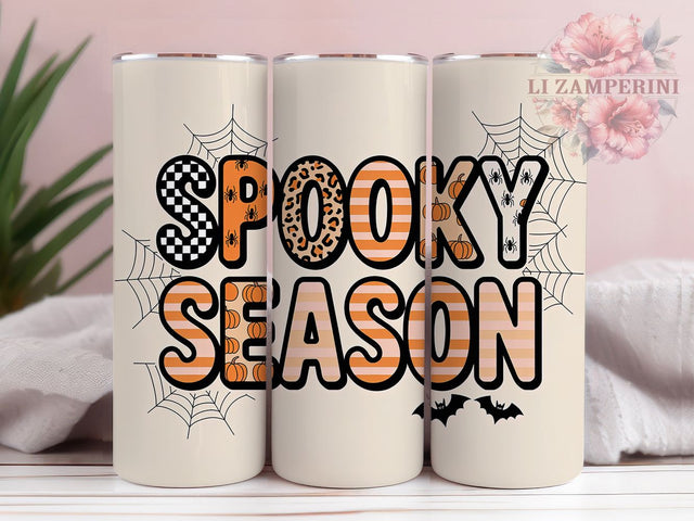 Retro Vintage Spooky Season Tumbler, Spooky Season Cup, 20Oz Sublimation Wrap, Vintage Halloween Drinkware, Autumn Spooky Mug, Halloween Coffee Tumbler, Retro Fall Design Sublimation Li Zamperini 