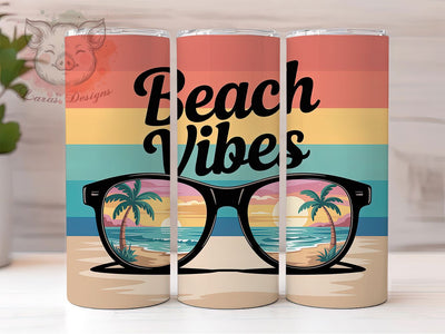 Retro Vintage Summer 20oz Tumbler, Sunglasses Tumbler Wrap, Vacation Sublimation PNG, Beach Vibes Design, 20oz Skinny Tumbler, Vintage Summer Art, Retro Coastal Aesthetic, Summer Vacation Wrap Sublimation Lara' s Designs 