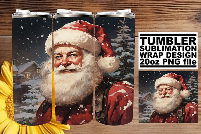 Retro Watercolor Christmas Tumbler Wrap - 20oz Holiday Design Sublimation afrosvg 