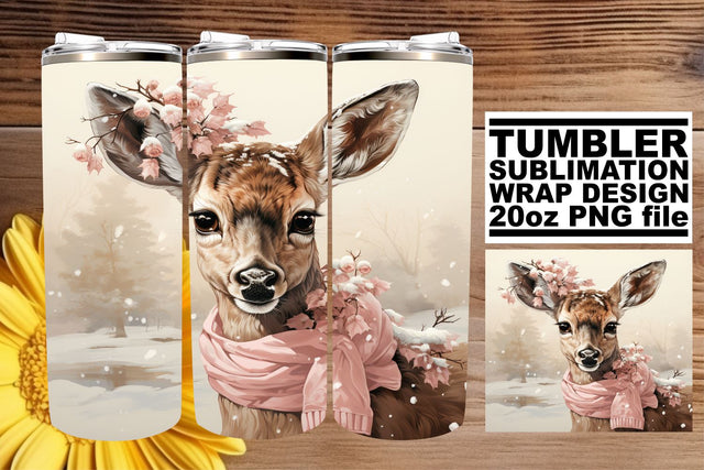 Retro Watercolor Christmas Tumbler Wrap - Holiday Design Sublimation afrosvg 