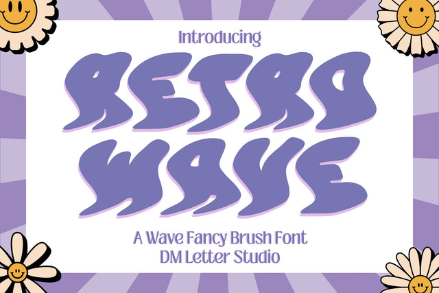 Retro Wave Font Dm Letter Studio 