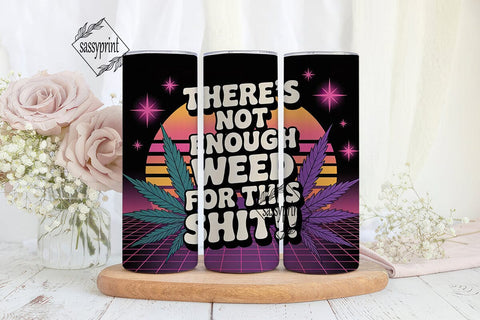 Retro Weed Sunset 20oz Tumbler Wrap Sublimation sassyprint 