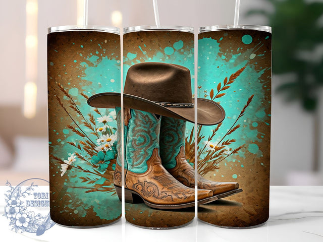 Retro Western Cowboy 20oz Tumbler Wrap, Retro Western, Cowboy Tumbler, 20oz Tumbler, Sublimation Wrap, Vintage Cowboy, Western Decor, Country Gift Sublimation ToriDesigns 