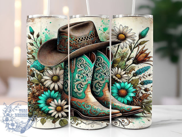 Retro Western Cowboy 20oz Tumbler Wrap, Retro Western, Cowboy Tumbler, 20oz Tumbler, Sublimation Wrap, Vintage Cowboy, Western Decor, Country Gift Sublimation ToriDesigns 