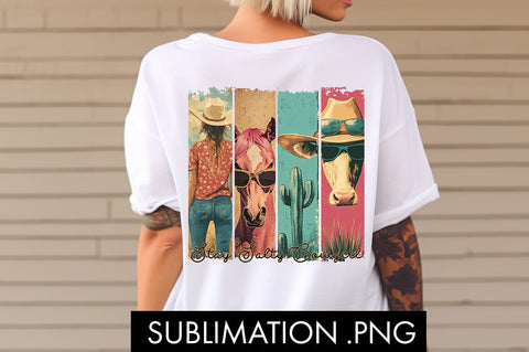Retro Western Cowgirl PNG Sublimation Sublimation Freeling Design House 