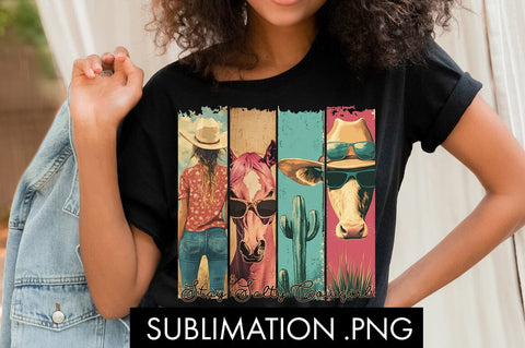 Retro Western Cowgirl PNG Sublimation Sublimation Freeling Design House 