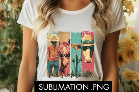 Retro Western Cowgirl PNG Sublimation Sublimation Freeling Design House 