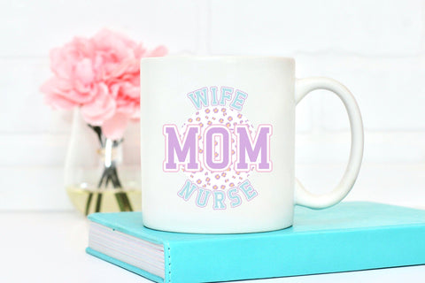 Retro Wife Mom Nurse Sublimation Sublimation CraftLabSVG 