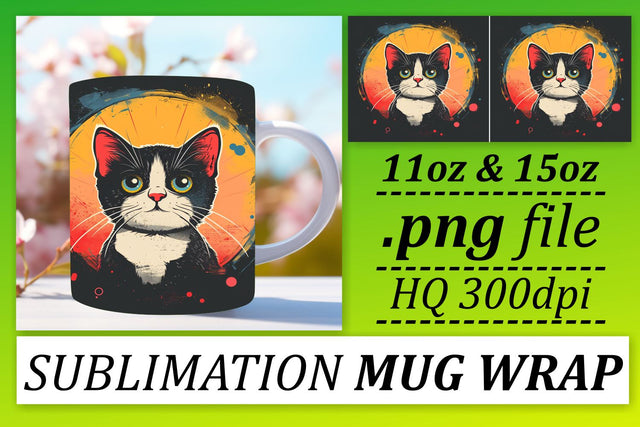 Retro Wildlife Charm Sublimation Mug Wrap Sublimation afrosvg 