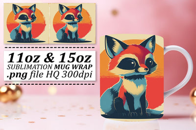Retro Wildlife Mug Design Sublimation afrosvg 