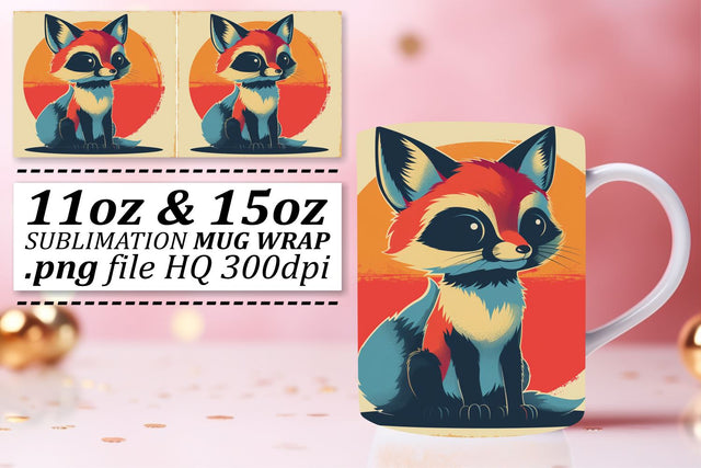 Retro Wildlife Mug Design Sublimation afrosvg 
