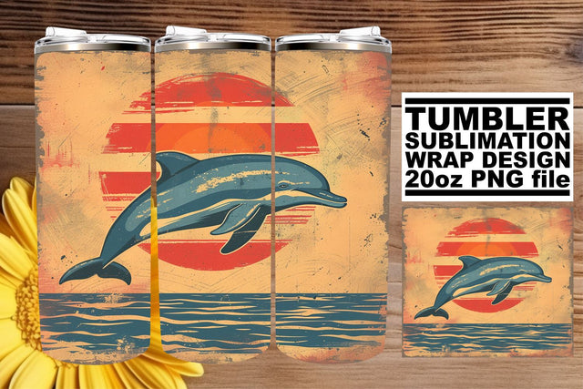 Retro Wildlife Wonderland Tumbler Design, Vintage Sublimation Wrap, 20oz, Nostalgic Charm Sublimation afrosvg 