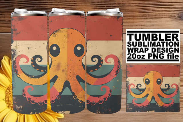 Retro Wildlife Wonderland Tumbler Design, Vintage Sublimation Wrap, 20oz, Nostalgic Charm Sublimation afrosvg 