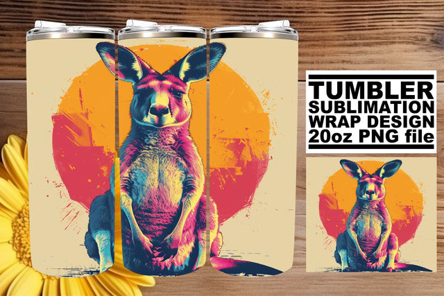 Retro Wildlife Wonderland Tumbler Design, Vintage Sublimation Wrap, 20oz, Nostalgic Charm Sublimation afrosvg 