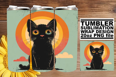 Retro Wildlife Wonderland Tumbler Design, Vintage Sublimation Wrap, 20oz, Nostalgic Charm Sublimation afrosvg 
