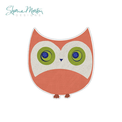 Retro Wise Owl Sticker SVG Sharia Morton Designs 