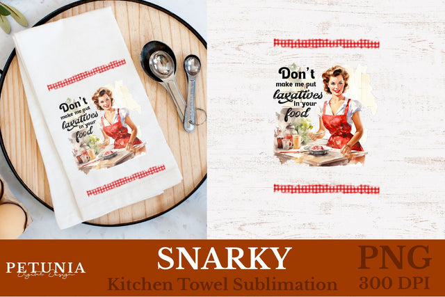 Retro Woman Kitchen Towel | Kitchen Towel Sublimation Design Sublimation Petunia Digital Design 