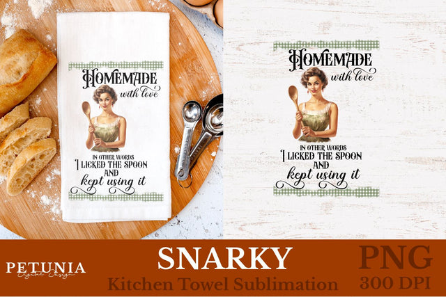 Retro Woman Kitchen Towel | Kitchen Towel Sublimation Design Sublimation Petunia Digital Design 