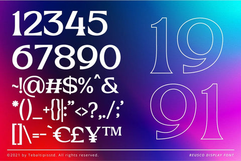 Reusco Display Typeface Font Fadeline Std. 