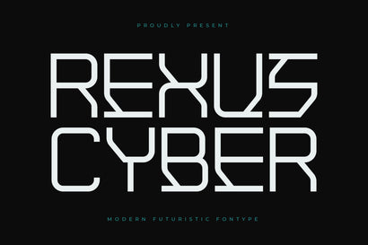 Rexus Cyber - Modern Futuristic Fontype Font Letterena Studios 