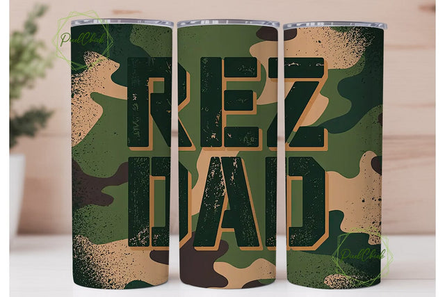 Rez Dad 20oz Tumbler Wrap Sublimation PixelChick 