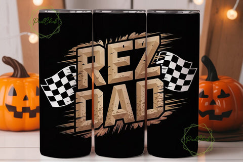Rez Dad Racing 20oz Tumbler Wrap Sublimation PixelChick 