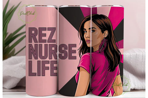 Rez Nurse Life 20oz Tumbler Wrap Sublimation PixelChick 