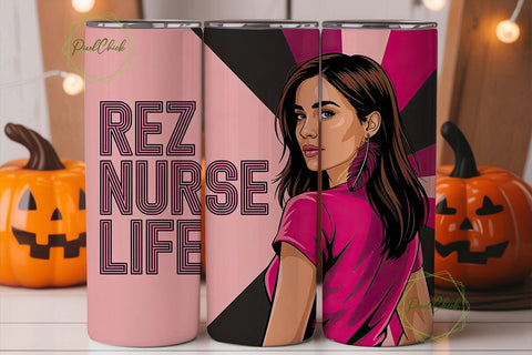 Rez Nurse Life 20oz Tumbler Wrap Sublimation PixelChick 