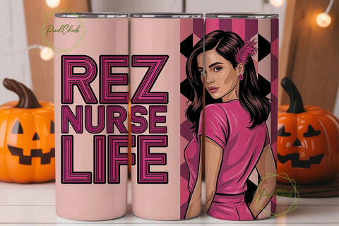 Rez Nurse Life 20oz Tumbler Wrap Sublimation PixelChick 