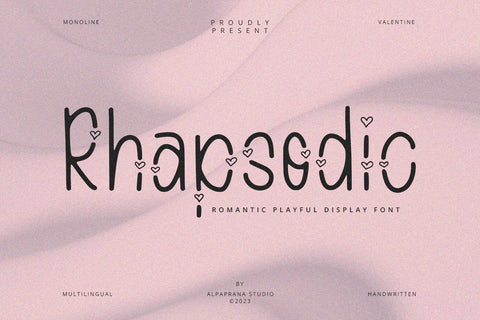 Rhapsodic - Display Font Font Alpaprana Studio 